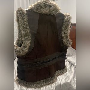 Glamorous vest • faux leather • faux suede • faux fur • sleeveless • open front